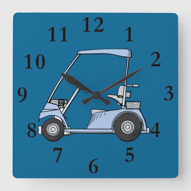 blue golf cart clock (Front)
