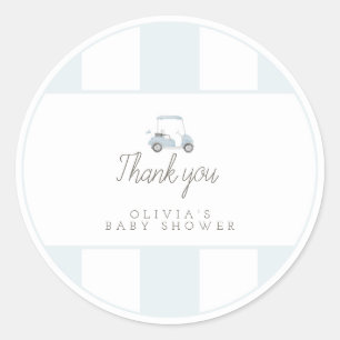 Blue golf cart gift sticker