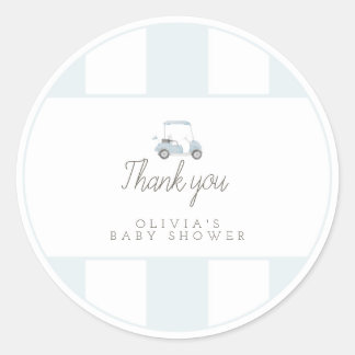 Blue golf cart gift sticker
