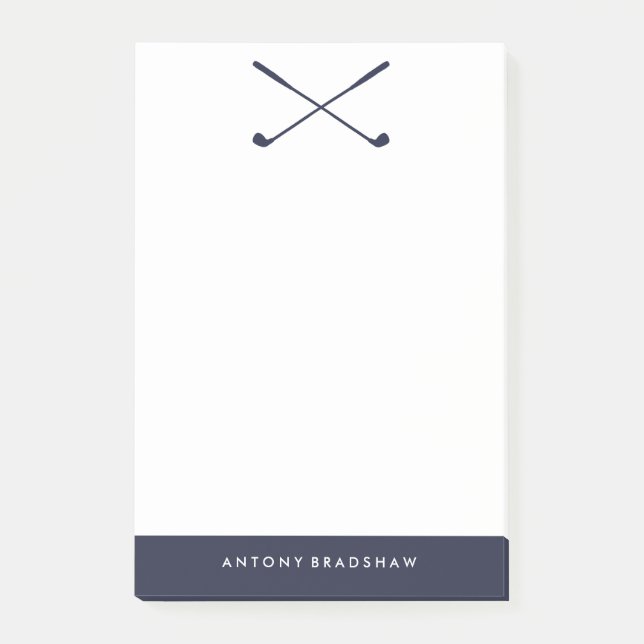 Blue Golf Clubs Post-it Notes (Front)