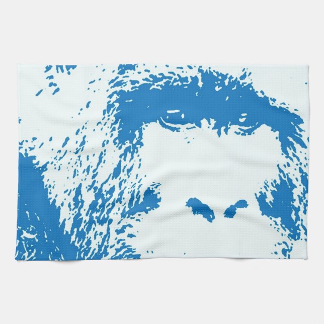 Blue Gorilla Tea Towel (Horizontal)