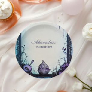 Blue Gothic 2nd Birthday  Paper Plate