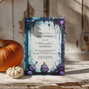 Blue Gothic 2nd Birthday – Two Spooky Theme Invitation