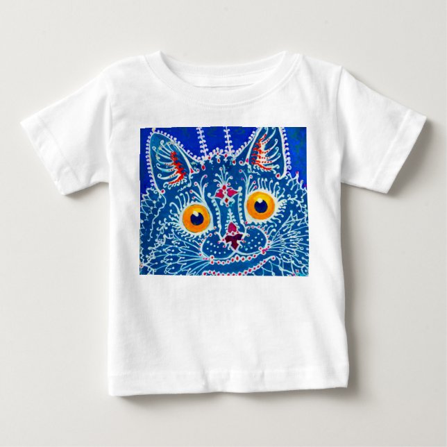 Blue Gothic Cat Baby T-Shirt (Front)