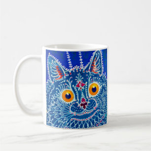 Blue Gothic Cat Coffee Mug