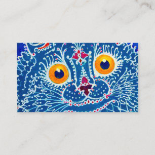 Blue Gothic Cat Enclosure Card