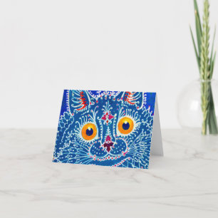 Blue Gothic Cat Invitation