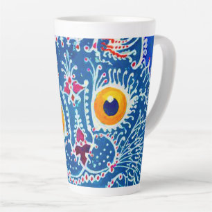 Blue Gothic Cat Latte Mug