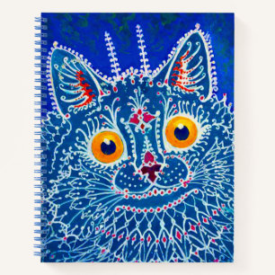 Blue Gothic Cat Notebook