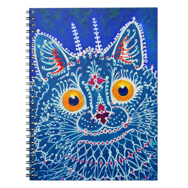 Blue Gothic Cat Notebook (Front)