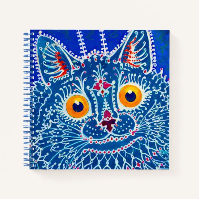 Blue Gothic Cat Notebook (Front)