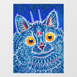 Blue Gothic Cat Window Cling
