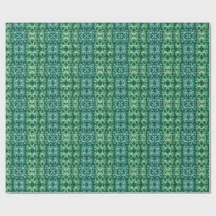 Blue gr snow flakes Christmas pattern snow pattern Wrapping Paper