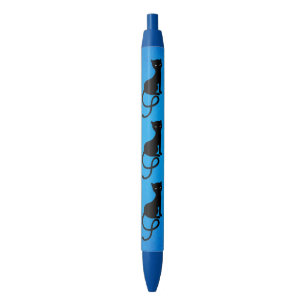 Blue Gracious Evil Black Cat Ink Pen