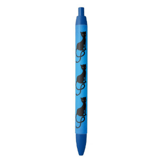 Blue Gracious Evil Black Cat Ink Pen