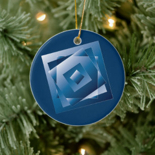 blue gradient 1 ceramic tree decoration