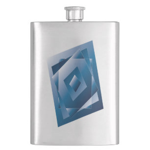 blue gradient 1 hip flask
