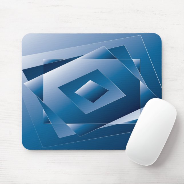 blue gradient 1 mouse mat (With Mouse)