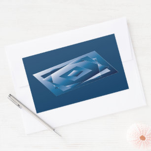blue gradient 1 rectangular sticker