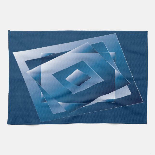blue gradient 1 tea towel (Horizontal)