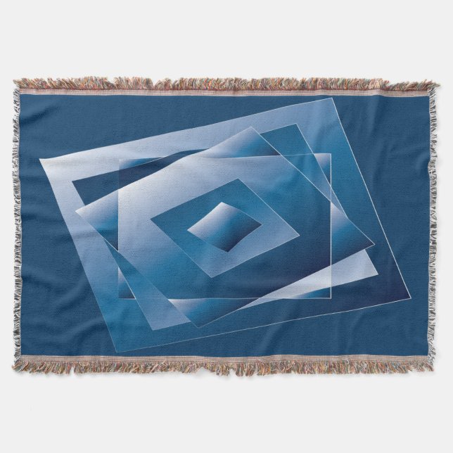 blue gradient 1 throw blanket (Front)