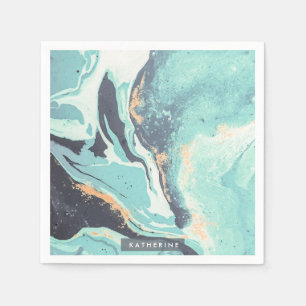 Blue Gradient Abstract Napkin