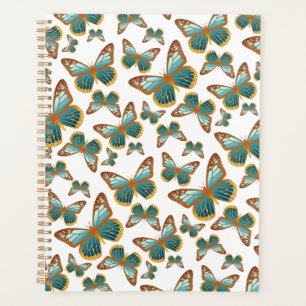 Blue Gradient Butterfly Pattern Planner