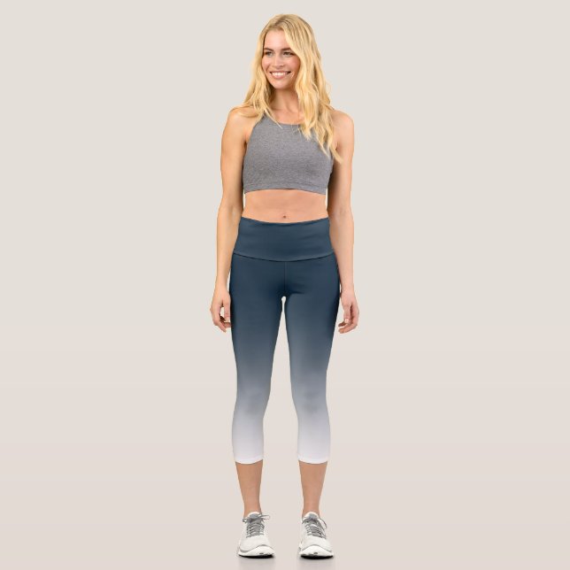 Blue gradient capri leggings (Front)
