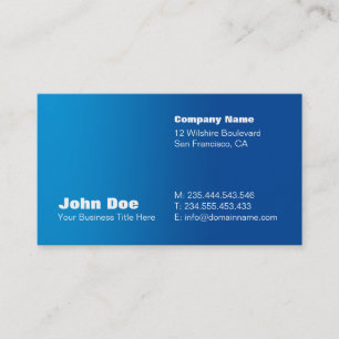 Blue Gradient Custom Business Card Template