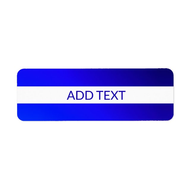 Blue Gradient & Editable Text on White Stripe (Front)
