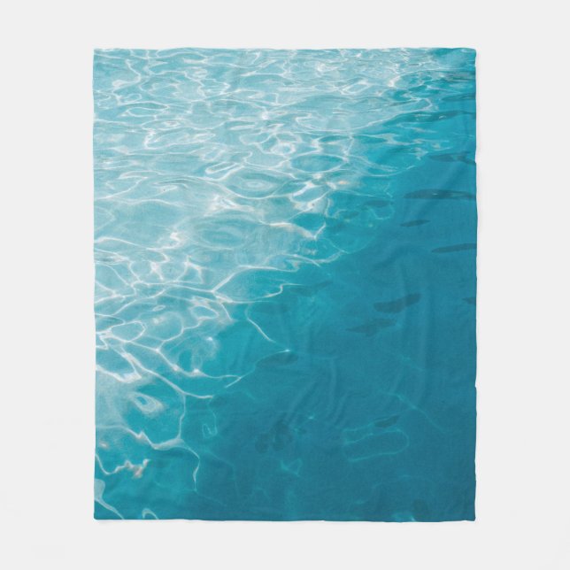 Blue gradient fleece blanket (Front)