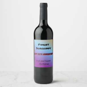 Blue Gradient Food and Beverage Label Set