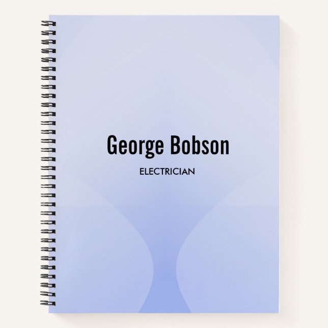 Blue gradient geometric notebook (Front)