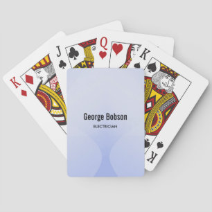Blue gradient geometric playing cards