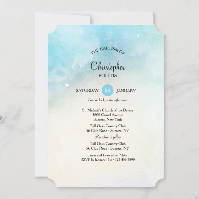 Blue Gradient Invitation (Front)