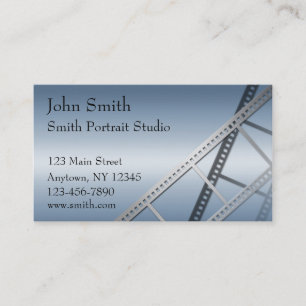 Blue Gradient Photographer Business Card