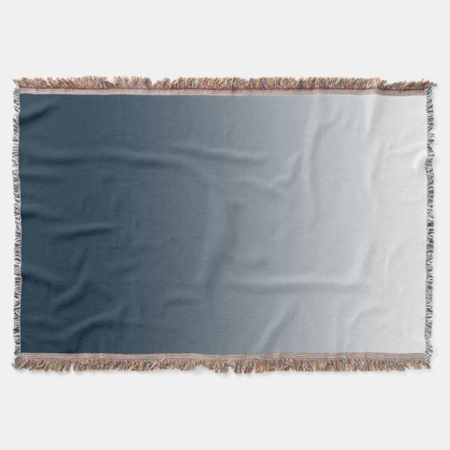 Blue gradient throw blanket (Front)