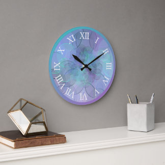Blue gradient wall clock
