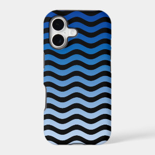 Blue Gradient Wavy Stripes