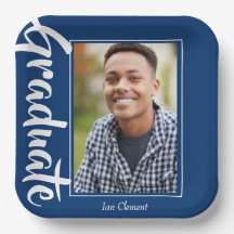 Blue Graduate Photo Personalised Party