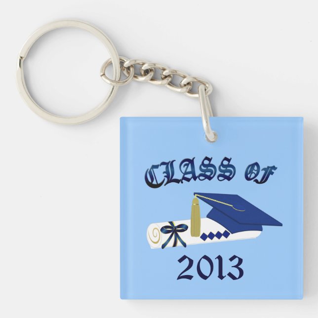 Blue Graduating Class Of Key Chain (Front)