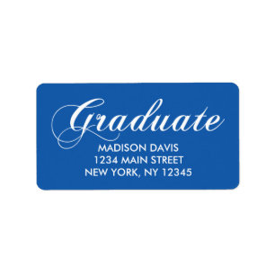 Blue Graduation Address Labels