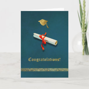 Blue Graduation Card