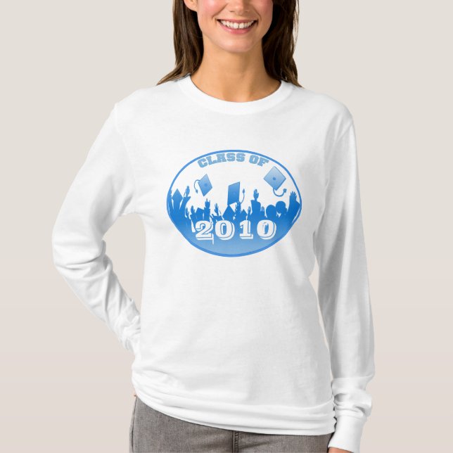 Blue Graduation Class of 2009 2010 T-shirt (Front)