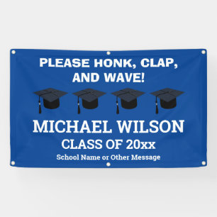Blue Graduation Congratulations Graduate Banner
