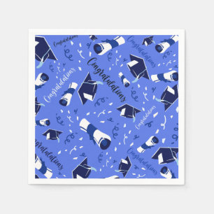 Blue Graduation Congratulations Napkin