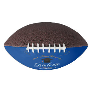 Blue Graduation Custom High School Graduate American Football