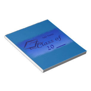 Blue Graduation Party Favour Candy Wrappers Notepad