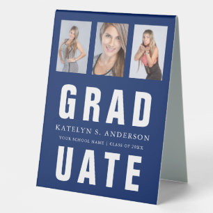 Blue Graduation Photo Collage Custom