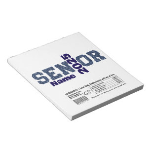 Blue Graduation Senior Candy Bar Wraps Party Favou Notepad